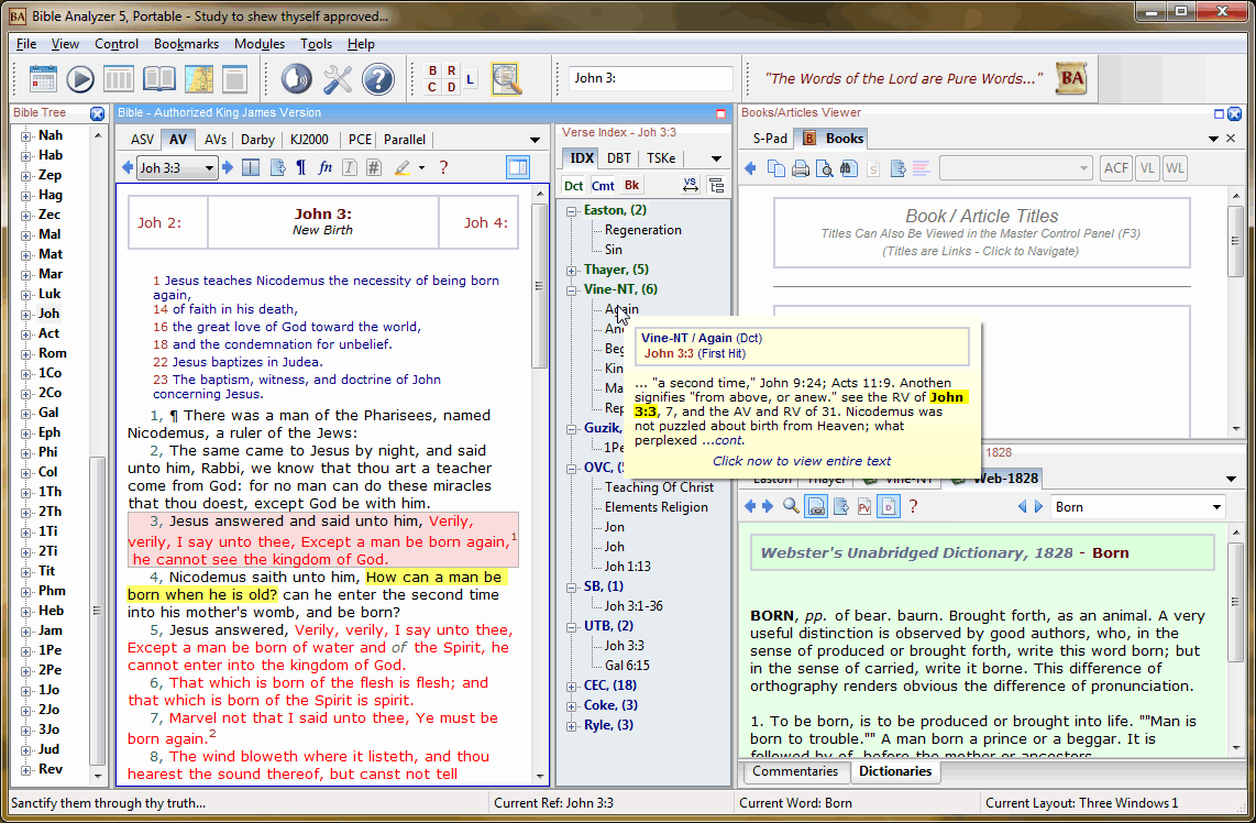 Bible Analyzer Bible Software Free Premium Bible Software For Windows